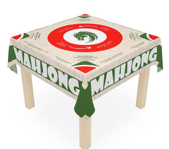 Mahjong Tablecloth, Rules and Instructions, Game Board (55.1 x 55.1)
