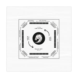 Mahjong Mat Tablecloth - Black and White Collection, Easy-to-Learn Rules 55.1 x 55.1