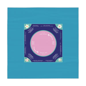 Elegant Blue and Purple Mahjong Tablecloth - Perfect for Mahjong Enthusiasts and Teams
