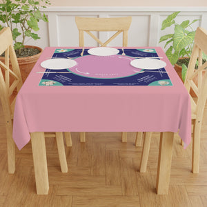 Light Pink and Blue Mahjong Tablecloth - Perfect for Mahjong Enthusiasts and Players