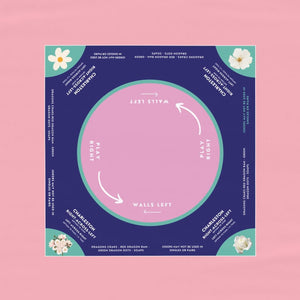 Light Pink and Blue Mahjong Tablecloth - Perfect for Mahjong Enthusiasts and Players