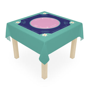 Instructional Mahjong Tablecloth for teaching Mah jongg, easy-to-follow a long rules, mah-jongg tablecloth, teachers pick