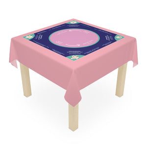Light Pink and Blue Mahjong Tablecloth - Perfect for Mahjong Enthusiasts and Players
