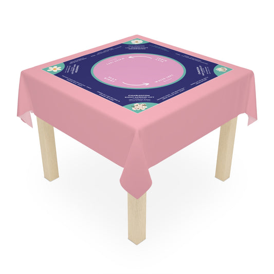 Light Pink and Blue Mahjong Tablecloth - Perfect for Mahjong Enthusiasts and Players
