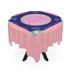Light Pink and Blue Mahjong Tablecloth - Perfect for Mahjong Enthusiasts and Players