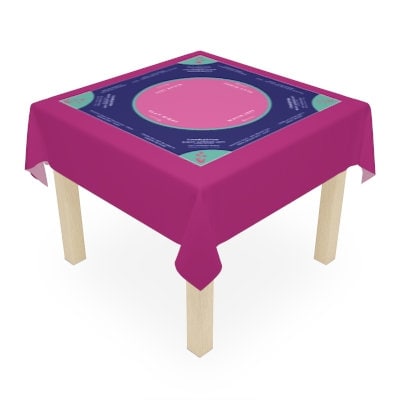 Mahjong Instructional Tablecloth, Teachers pick, make learning mahjong easy with easy-to-follow instructions,tablecloth for teaching Mahjong