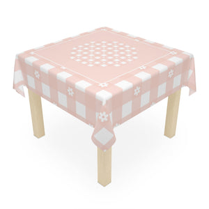 Pink Plaid Daisy Design Tablecloth - Perfect for making your home prettier