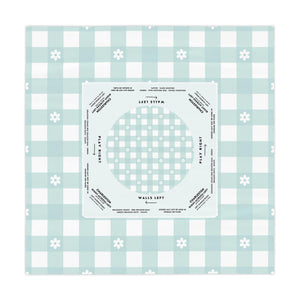 Elegant Light Blue Plaid Mahjong Tablecloth - Perfect for Mahjong Enthusiasts and Teams