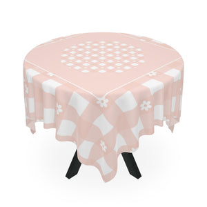 Pink Plaid Daisy Design Tablecloth - Perfect for making your home prettier