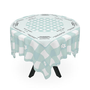 Elegant Light Blue Plaid Mahjong Tablecloth - Perfect for Mahjong Enthusiasts and Teams