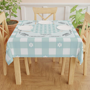 Elegant Light Blue Plaid Mahjong Tablecloth - Perfect for Mahjong Enthusiasts and Teams