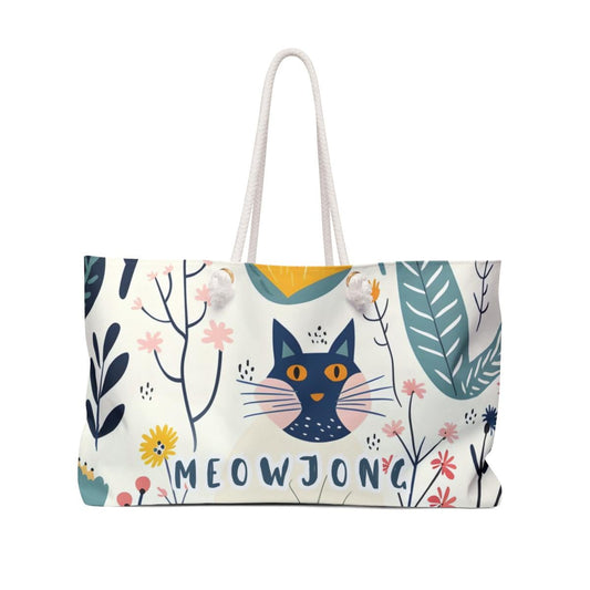 Cute Meowjong Tote Bag for Mahjong Fans, great Mahjong gift, Mahjong Cat Collection