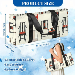 Mahjong Chair Print Bag with Rack Holders  Mahjong Tote & Pusher Rack Storage  Unique Mahjong Accessories