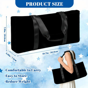 Solid Black Mahjong Bag with Rack Holders  Minimalist Mahjong Tote & Tile Rack Storage Bags  Classic Mahjong Organizer