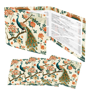 Green Peacock Mahjong Card Holder Set (4-Pack)