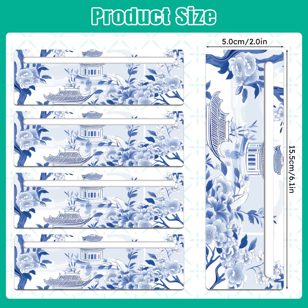 Blue Branch 31.5" × 31.5" 5-PC Mahjong Set – Classic Elegance Collection