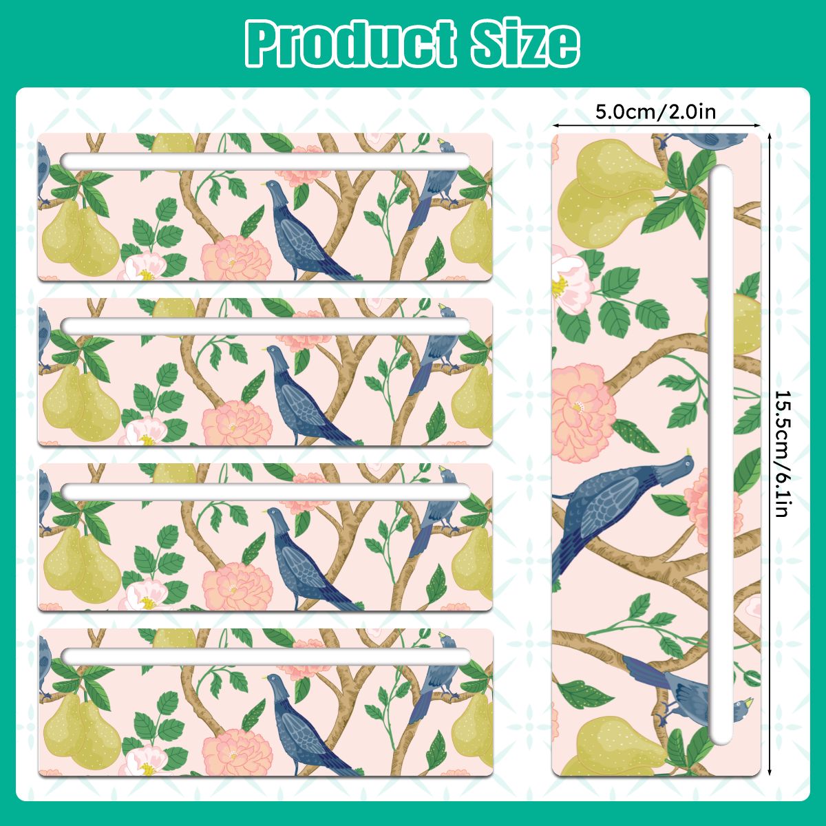 Blue Birdie Mahjong Card Line Reader (Set of 4)
