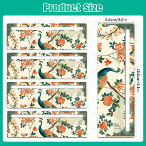 Green Peacock Mahjong Card Line Reader (4-Pack)