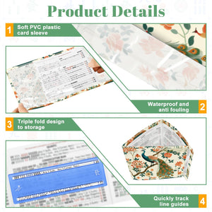 Green Peacock Mahjong Card Holder Set (4-Pack)