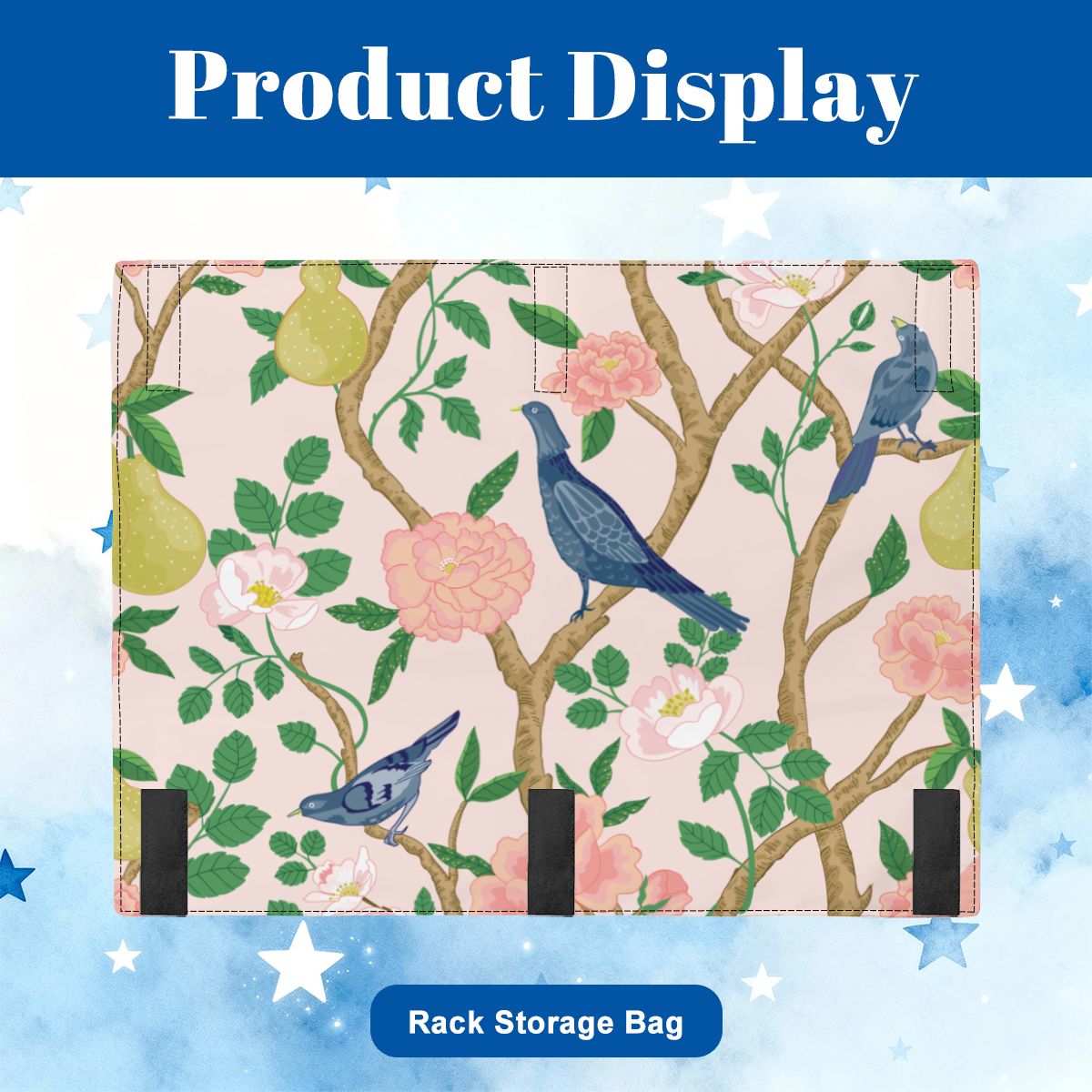 Premium Blue Birdie Mahjong Tote Bag Set