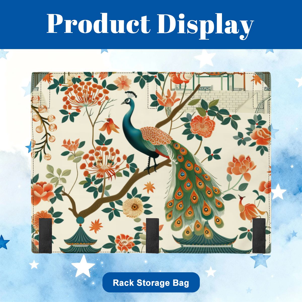 Green Peacock Mahjong Tote Bag Set