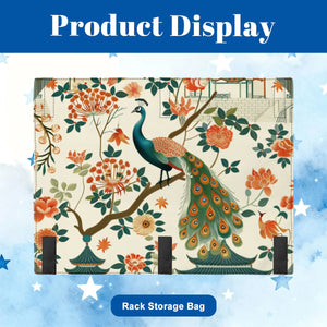 Green Peacock Mahjong Tote Bag Set