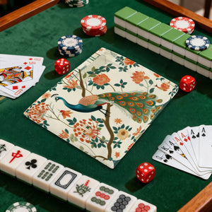 Green Peacock Mahjong Card Holder Set (4-Pack)