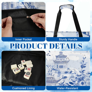 Blue Branch Mahjong Tote Bag Set