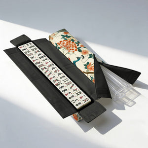 Green Peacock Mahjong Tote Bag Set