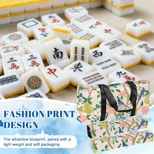 Premium Blue Birdie Mahjong Tote Bag Set