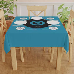 Turquoise Mahjong Game Tablecloth-easy-to-follow mah-jong tablecloth